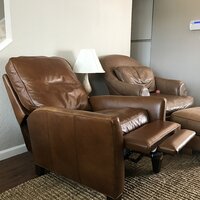 Sven leather swivel online recliner price